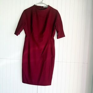 M.M LAFLEUR Women’s  Size 4 Burgundy Farnoosh Shift Dress
